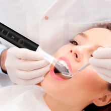 Plaque Remover For Teeth - Ultrasonic Tartar Remover Cleaning Kit For Teeth, Safe For Sensitive Gums Dental, Calculus Remover Teeth Cleaning Kit 4 Adjustable Cleaning With Replaceable Heads, IPX6 Waterproof With LED Light - Black - View 5