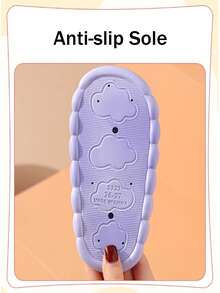 Sanrio Summer Cartoon Slippers (Purple-Kuromi), Girls & Boys Lightweight Anti-Slip Indoor/Outdoor Slide Sandals, With Comfortable Cloud Design, Parent-Child Matching Options, Multiple Character Choices