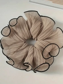 4 件套优雅简约纯色女士褶皱头带，时尚弹力发带适合日常佩戴、情人节约会 - 查看 5