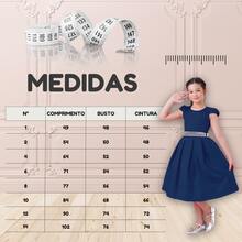 Children's Dress For Girls, Party, Wedding, Baptism, Graduation, Birthday, Princess Style With Pearls - 藏蓝色 - 查看 2