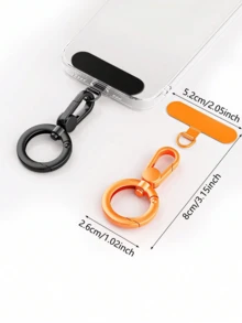 360°旋转不锈钢手机挂绳配件，可拆卸金属环扣钥匙扣，适用于智能手机壳，超薄喷漆夹式手机支架，是送给母亲、家人、朋友的理想生日礼物 - 彩色 - 查看 4