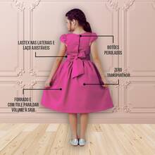 Children's Dress For Girls, Party, Wedding, Baptism, Graduation, Birthday, Princess Style With Pearls - 羅莎 - 查看 8