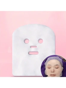 100片装护肤纱布纤维面膜，海藻软化面膜粉美容纱布垫 - 白色 - 查看 8