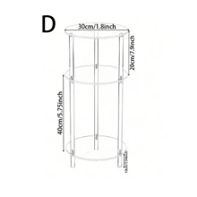 1 套透明圆形亚克力边桌，2/3 层现代小咖啡桌床头柜，适用于客厅、卧室和浴室，简约 - 透明 - 查看 11