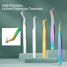 1/5 szt. Precyzyjna pęseta ze stali nierdzewnej do przedłużania rzęs, do przeszczepiania rzęs, pęseta do otwierania kwiatów, specjalnie zaprojektowana dla stylistów rzęs, idealne ułożenie rzęs i modelowanie brwi, prezenty dla rodziny, przyjaciół, par, na Halloween, prezenty świąteczne, na powrót do szkoły, zalotka do rzęs, pęseta do brwi, makijaż, tanio, wystrój pokoju, toaletka, podróże, sypialnia, akcesoria do makijażu, pęseta