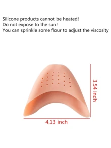 1 对脚趾保护套，硅胶脚趾套，适用于脚跟，防止摩擦和疼痛，适合各种脚趾尺寸 - 杏色 - 查看 4