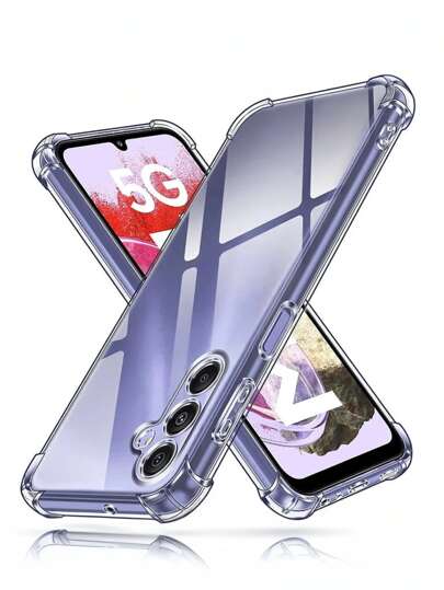 Original Transparent Shockproof Phone Case Compatible With Samsung Galaxy S24 S23 S22 S21 S25 Ultra Plus,A56 A71 Featuring A Soft TPU Back Cover Accessory