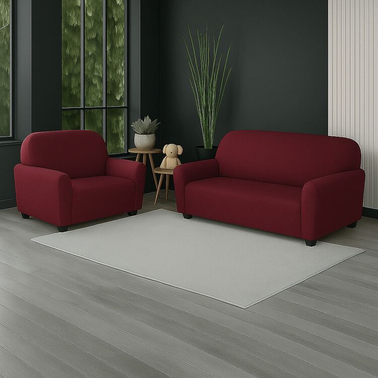 Sofa Covers - Burgundy - View 1
