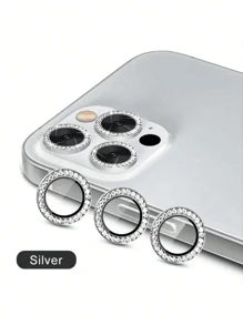3 piezas de película protectora de lente de cámara compatible con iPhone 16 15 14 13 12 11 Pro Max, anillo de metal, película protectora de lente compatible con iPhone 11 12 13 14 Plus 14Pro Max/15promax, aplicable a protección diaria, oficina, hogar, protector de lente de cristal brillante para cámara de teléfono, a prueba de agua, a prueba de golpes, resistente a caídas, resistente a arañazos, antihuellas dactilares, cubierta completa