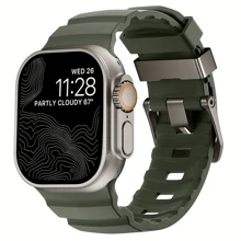 Men's Soft Silicone Watch Band, Asymmetrical Design, Compatible With 42mm, 44mm, 45mm And 49mm Apple Watch, Suitable For Apple Watch Series 10, 9, 8, 7, 6, 5, 4, 3, 2, SE, Ultra, Simple And Stylish Men's Wristband