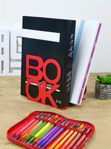 2 stuks/1 stuk BOEK boekensteun in de vorm van een letter, metalen boekensteunen voor op het bureau, intrekbare boekensteun voor studenten, retro minimalistische boekensteunen, voor thuis, woonkamer, kantoor, boekenplankdecoratie, Kerstmis, Valentijnsdag, nieuwjaarscadeau, begin van het schooljaar
