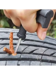 "37-Piece Universal Tire Repair Kit – Emergency Puncture Plug & Patch Tool Set For Cars, Motorcycles, SUVs – Includes Rubber Strips, Insertion Tools & Glue – Fast Flat Tire Fix For Tubeless Tires"