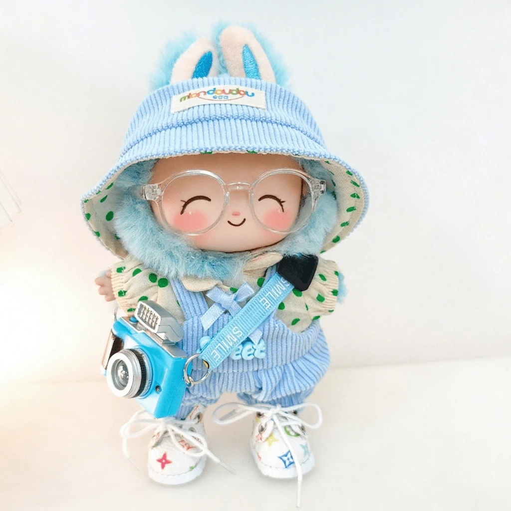 5-Piece Set Of Doll Smiling Face Strap, Woven Tape, Glowing Sound Camera Pendant, Master Dog Simulation Mini Camera Backpack, Cloth Simulation Camera Backpack, Clothing Accessories (Camera Only, Not Including Dolls, Clothes, Shoes) - Multicolor - View 1