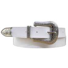 Cinto Feminino 2,5cm Fino Fivela Country Boiadeira Moda 96090 - Branco - Visão 1