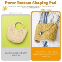 1 pezzo/2/3 pezzi Fondo in pelle PU con borchie, adatto per borse fai-da-te all'uncinetto, borse a tracolla - Fondo rotondo con fori, pratico per la tessitura - Senza fodera, monocromatico, bordi verniciati, progettato per la realizzazione di artigianato, senza accessori di chiusura.