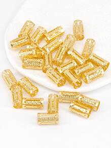 40pcs Gold DIY Dreadlock Beads, Hollow Iron Rings, Versatile Hair Accessories Hair Clips