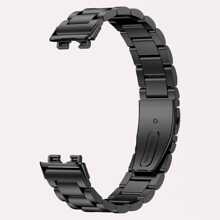 1条全新不锈钢表带，兼容华为手环10/9/8，男女通用，智能手表钢制快拆替换表带，华为手环8/9/10配件 - With Hua wei band 10/9/8 - 查看 9