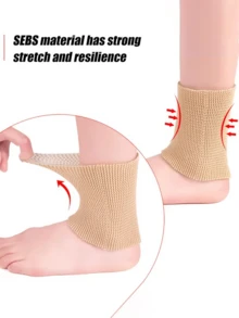 1pc Ankle Gel Sleeves Padded Skate Socks Ankle Pads Ankle Compression Sleeve For Figure Skating, Riding Ski,Roller, Inline Skates Ankle Ice Hockey, Roller, Inline SkatesProtection - Multicolor - View 4