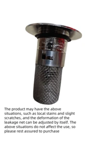 1pc Pop-Up Sink Drain, Stainless Steel Mesh + Chrome Plated Plastic Body, Fits Bathroom Basin Drain Catcher, Anti-Clogging, Confirm Size Compatibility Before Purchase, Suitable For 3.4-4.0cm Water Outlet Diameter