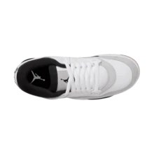 Jordan 4  Stylish And Comfortable Low-Top Retro Basketball Shoes Men's White And Gray FQ7939-110 - White - View 6