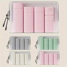 5 Packs Nordic Silicone Travel Cream Dispenser Bottles - Soft Touch, Unscented Refillable Cosmetic Containers For Lotion, Shampoo, Cleanser & Shower Gel | Leak-Proof Portable Bathroom Accessories, TSA-Friendly Travel Must-Haves & Spray Bottle Gadgets