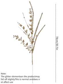 1/2/3 piezas Plantas artificiales con lentejuelas brillantes, Ramas de árbol falso de 78 cm con bayas, Decoraciones de árbol de Navidad, Adecuado para sala de estar, dormitorio, boda, fiesta, decoración del hogar, adornos de mesa. Suministros de Acción de Gracias y Navidad, Decoración del hogar, Decoración de mesa de comedor, Decoraciones navideñas para interiores y exteriores, Adornos navideños para la habitación.