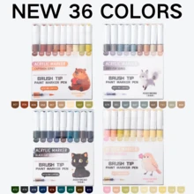 ROSYMENG 9/162 Colors Acrylic Paint Markers, Acrylic Art Permanent Markers Pen, Acrylic Marker For Rock Canvas Wood Glass Fabric Painting Coloring Pen