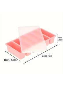 Ice Cube Trays With Lids, Ice Cube Molds, Silicone Ice Cube Trays, Flexible Silicone Ice Tray, Anti-Spill Removable Lids, Stackable With Lid, Kitchen Accessories, Small Kitchen Tools, PP Use Healthy Kitchen Tools, Various Colors