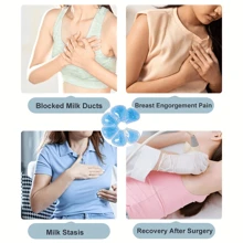 1 件可重复使用的冷冻胸垫，冷热乳房垫，配有舒适的毛绒套，多功能冷热敷凝胶珠胸垫，用于胸部放松，冷热胸部凝胶垫，送给女性的绝佳礼物 - 送给妈妈的完美礼物