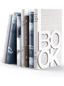 2 stuks/1 stuk BOEK boekensteun in de vorm van een letter, metalen boekensteunen voor op het bureau, intrekbare boekensteun voor studenten, retro minimalistische boekensteunen, voor thuis, woonkamer, kantoor, boekenplankdecoratie, Kerstmis, Valentijnsdag, nieuwjaarscadeau, begin van het schooljaar