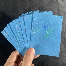 Vorinclex 60 piezas de fundas para cartas con diseño holográfico de estrellas - Diseño de foil con destellos láser, funda protectora de PP sin ácido de 66x91mm - Fundas con diseño de gema rota y escarcha para cartas coleccionables/fundas para cartas de intercambio de PTCG