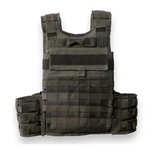 Chaleco táctico ajustable porta placa sistema molle - Negro - Ver 3