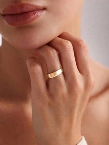 1pc Solid Platinum Couple Ring With Full Starry Sky Design, Made Of S925 Sterling Silver, Exquisite Jewelry Gift In European & American Style - Gold - View 8