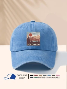 1 件 COLORADO 户外运动男女通用帽子，轻便，便携，遮阳，时尚休闲，多功能，简约，水洗遮阳帽 - 水洗帽 - 查看 3