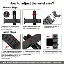 1条全新不锈钢表带，兼容华为手环10/9/8，男女通用，智能手表钢制快拆替换表带，华为手环8/9/10配件 - With Hua wei band 10/9/8 - 查看 4