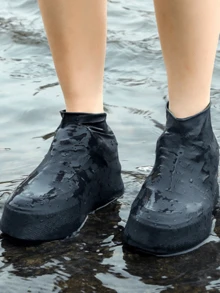 زوج/زوجان من أغطية الأحذية المعاد استخدامها المضادة للانزلاق والمقاومة للماء من اللاتكس، حماية فعالة من المطر، مناسبة للخارج، أيام الأمطار، الشواطئ، السفر (مقاس 37-45). متوفرة بألوان متعددة. - متعدد الألوان - مشاهدة 12