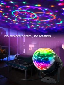 Disco Ball Stage Light - Multifunctional LED Magic Ball Projector With RGB DJ Party Lights, USB Powered Infrared Remote Control, Suitable For Wedding, KTV, Dance Performance And Home Celebration Wall/Desktop Installation, Holiday Atmosphere Decoration, Dynamic Lighting, High-Quality Lighting, KTV Entertainment
