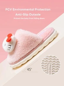 Lindas pantuflas de peluche de Hello Kitty, pantuflas esponjosas de color rosa para mujeres y niñas, suela antideslizante, calzado de dormitorio cómodo y cálido, zapatos interiores suaves y mullidos con diseño de personaje de dibujos animados, ideal para el invierno, regalo perfecto para amigos y familiares, excelente para relajarse en casa, apto para mayores de 4 años, disponible en múltiples tallas