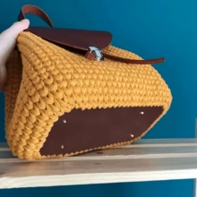 1 pezzo/2/3 pezzi Fondo in pelle PU con borchie, adatto per borse fai-da-te all'uncinetto, borse a tracolla - Fondo rotondo con fori, pratico per la tessitura - Senza fodera, monocromatico, bordi verniciati, progettato per la realizzazione di artigianato, senza accessori di chiusura.