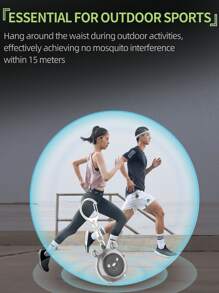 便携式驱蚊器，佩戴舒适，非化学电子声波驱蚊器，适合户外活动，电池供电