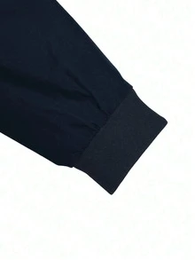 Men's Lightweight Casual Baseball Jacket, Fashionable Spring/Autumn Outerwear, Long Sleeve, Baseball Collar, Zipper - Blue - View 6