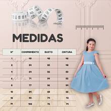 Children's Dress For Girls, Party, Wedding, Baptism, Graduation, Birthday, Princess Style With Pearls - 淺藍色 - 查看 2