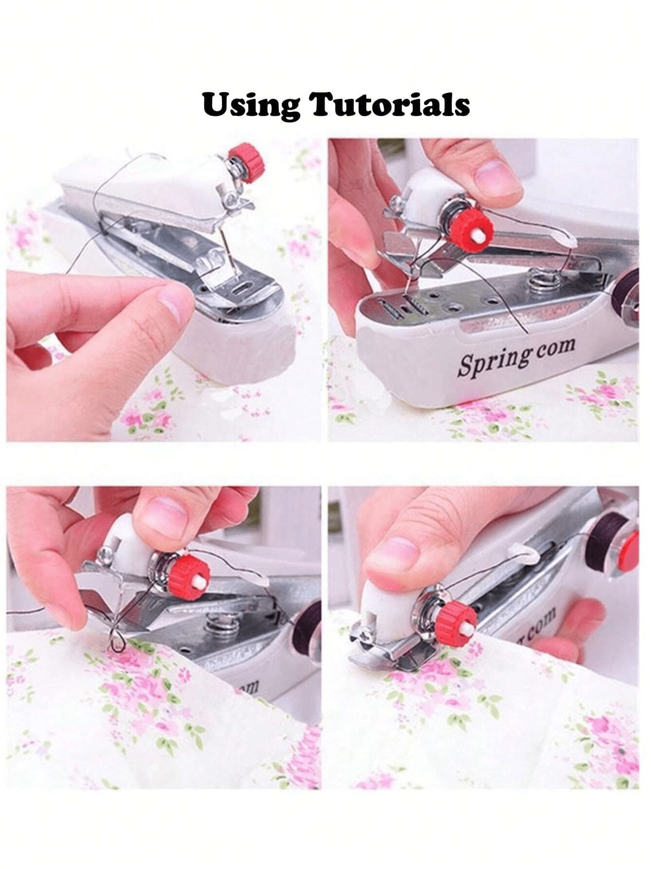 1/2pcs Multi-Color Portable Mini Manual Sewing Machine, Multi-Function For Home Use (Please Refer To Video And Images For Instructions)