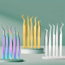 1/5 szt. Precyzyjna pęseta ze stali nierdzewnej do przedłużania rzęs, do przeszczepiania rzęs, pęseta do otwierania kwiatów, specjalnie zaprojektowana dla stylistów rzęs, idealne ułożenie rzęs i modelowanie brwi, prezenty dla rodziny, przyjaciół, par, na Halloween, prezenty świąteczne, na powrót do szkoły, zalotka do rzęs, pęseta do brwi, makijaż, tanio, wystrój pokoju, toaletka, podróże, sypialnia, akcesoria do makijażu, pęseta