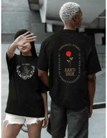 Santa Teresa UNISEX T-Shirt 100% Cotton - PREMIUM - 黑色 - 查看 1