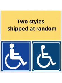 4pcs/Set Handicap Signs Stickers Decal Symbol - Disable Wheelchair Sign, Disability Sticker, Premium Self-Adhesive Vinyl, Laminated, Indoor & Outdoor - Blue - View 5
