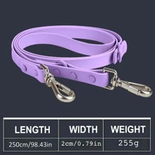 2.5m PVC Pet Leash, Pet Supplies, New Pet Leash, Dog Leash, Anti-Explosion Dog Walking Leash, Multifunctional Dog Leash, Adjustable Crossbody Waist Strap, Waterproof & Odorless PVC, Easy To Clean Soft For Pet Skin, Suitable For Indoor, Outdoor, Multiple Colors For Small, Medium And Large Dogs