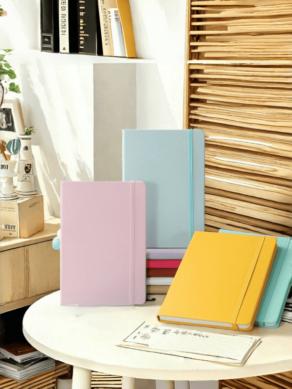 Libreta multicolor de 5.5 X 8.2pulgadas Reglas de PU A5 Diario de estudiante de cobertura dura Libretas para negocios escolares, viajes de trabajo, negocios, escuela, etc. - Librería de reglas universitarias - - Páginas