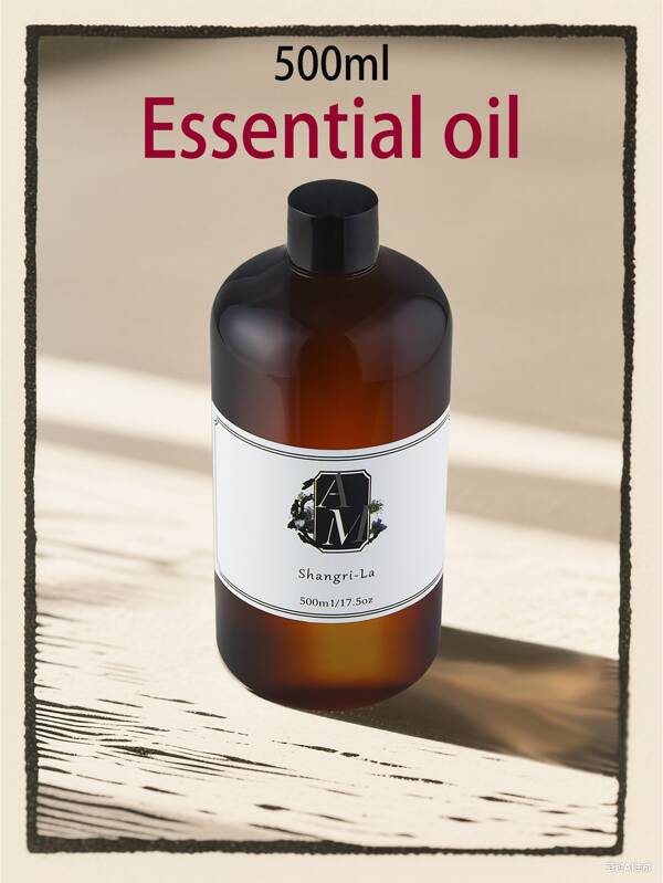 1pc 500ml Aroma Essential Oil Refill, Modern Minimalist Fragrance Liquid Suitable For Hotel, Living Room, Bedroom Diffuser, Bathroom Odor Removal, Plaster, Decor, Clothing Fragrance, Holiday Party Gift