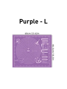 1Pc Silicone Kneading Mat - Non-Stick & Waterproof, Easy To Clean, Foldable, Blue/Purple/Pink Options, Perfect For Cookies, Dough, Cake & Chinese Pastries, Essential Baking Tool For Home Chefs & Baking Enthusiasts, Great For Christmas, Easter & Thanksgiving - Multicolor - View 15